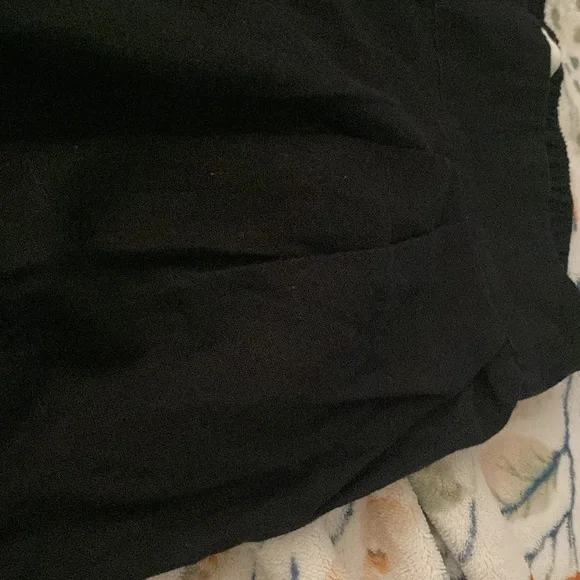 Abercrombie Black linen Wide-Leg Pants - Picture 4 of 7